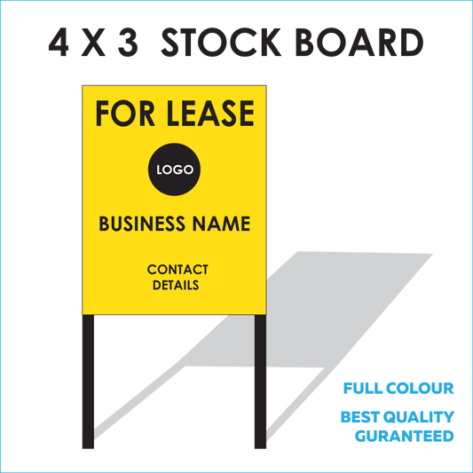 4x3 STOCK BOARD -  Real Estate Signage