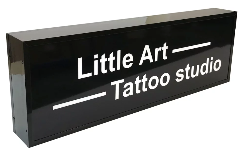 DOUBLE SIDED UNDER AWNING ILLUMINATED SIGNS