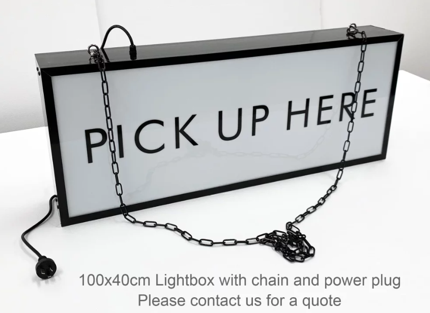DOUBLE SIDED UNDER AWNING ILLUMINATED SIGNS